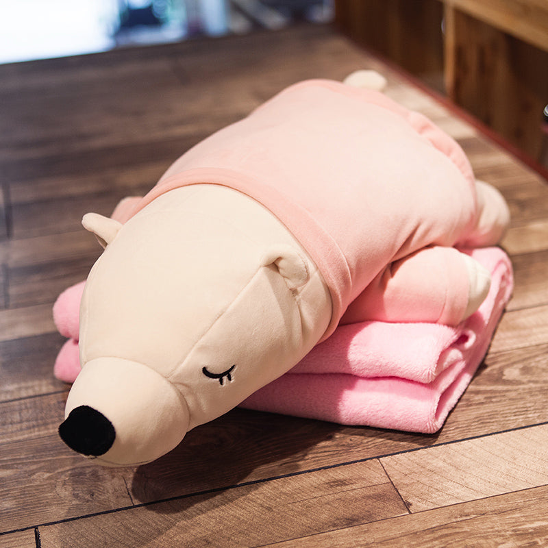 Pillow Quilt Air Conditioning Blanket Coral Fleece