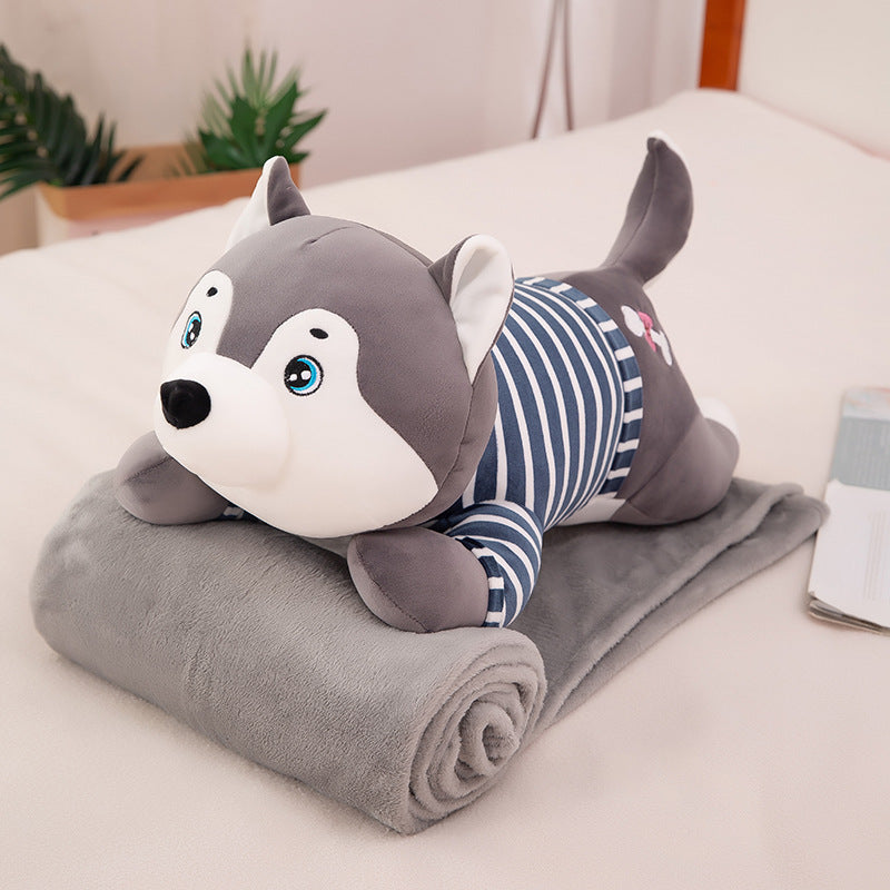 Husky Air Conditioner Being Pillow