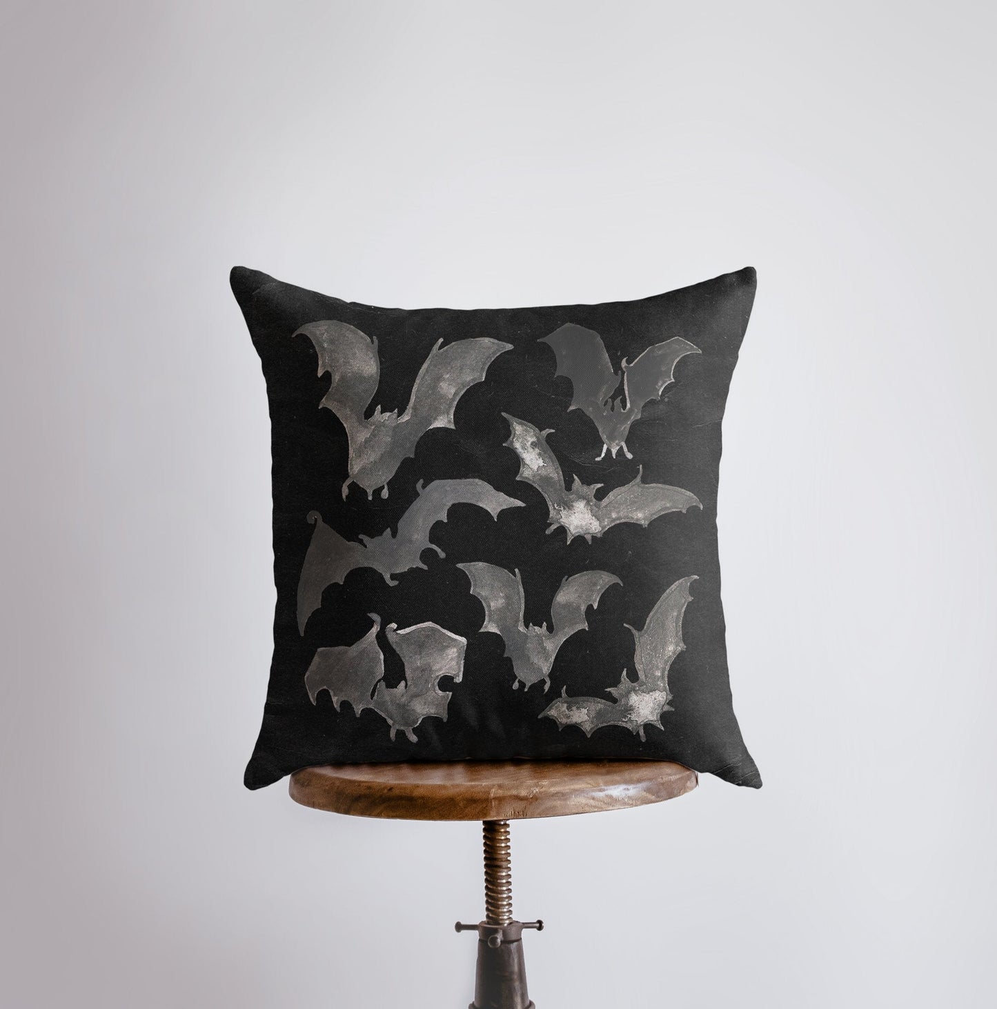 Bats on White Pillow Cover