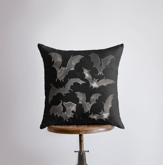 Bats on White Pillow Cover