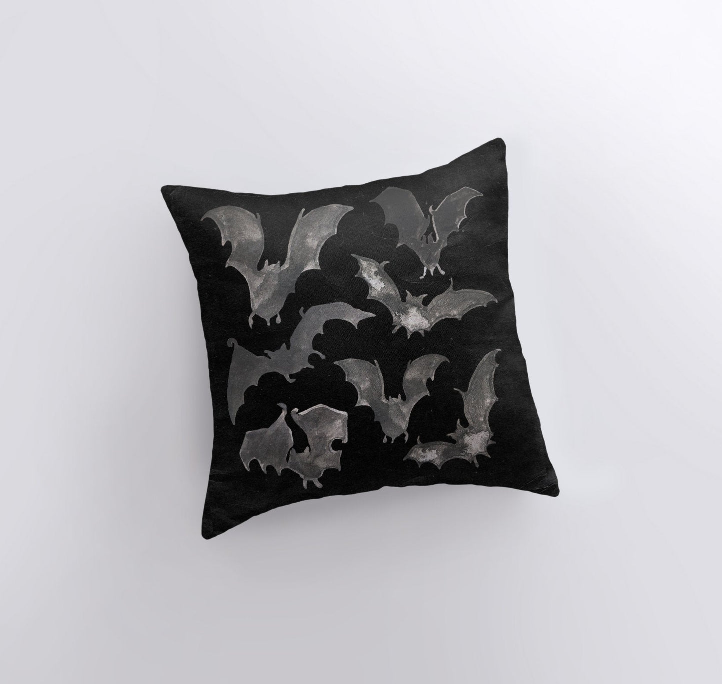 Bats on White Pillow Cover