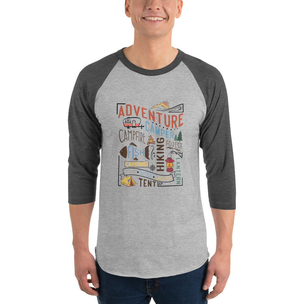 3/4 sleeve raglan shirt